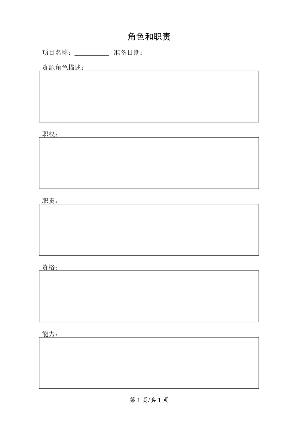 规划过程组--角色与职责.doc_第1页