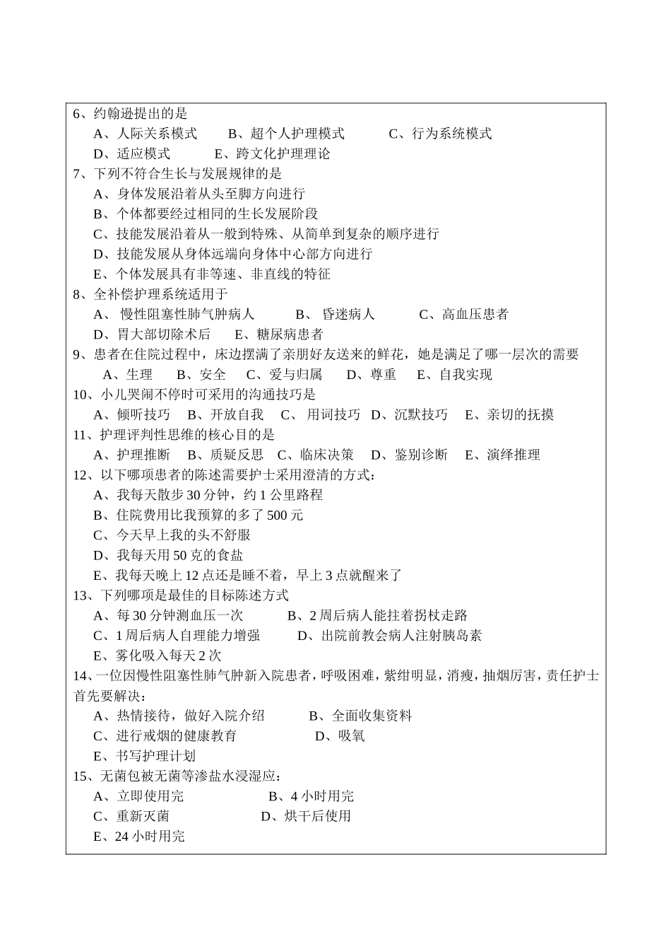护理综合 杭州师范大学 2010.doc_第2页