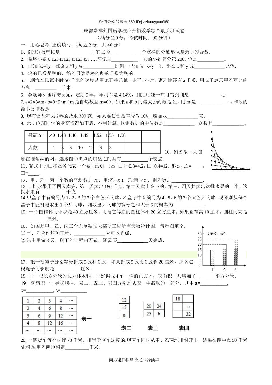 嘉祥外国语学校小升初数学综合素质.doc_第1页