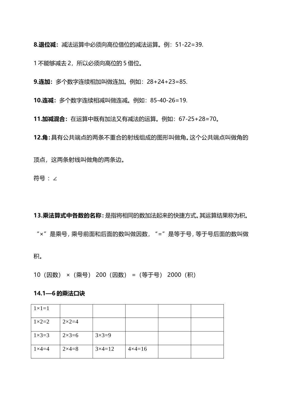 人教小学数学2上 知识点概括总结（4页）.doc_第2页