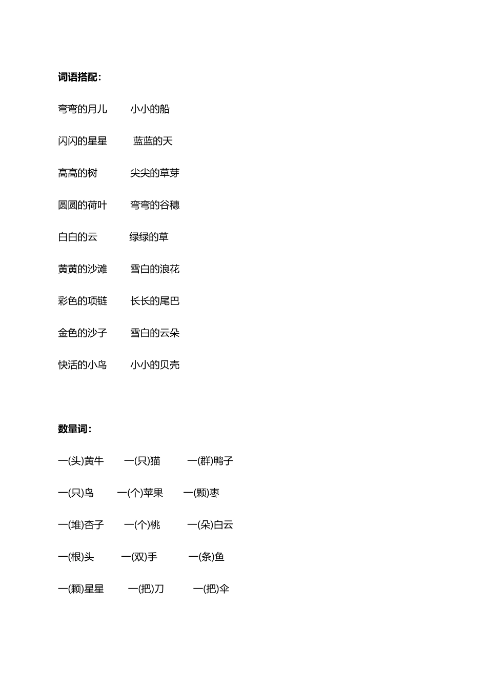 人教小学语文1上 分类复习综合整理（8页）.docx_第3页