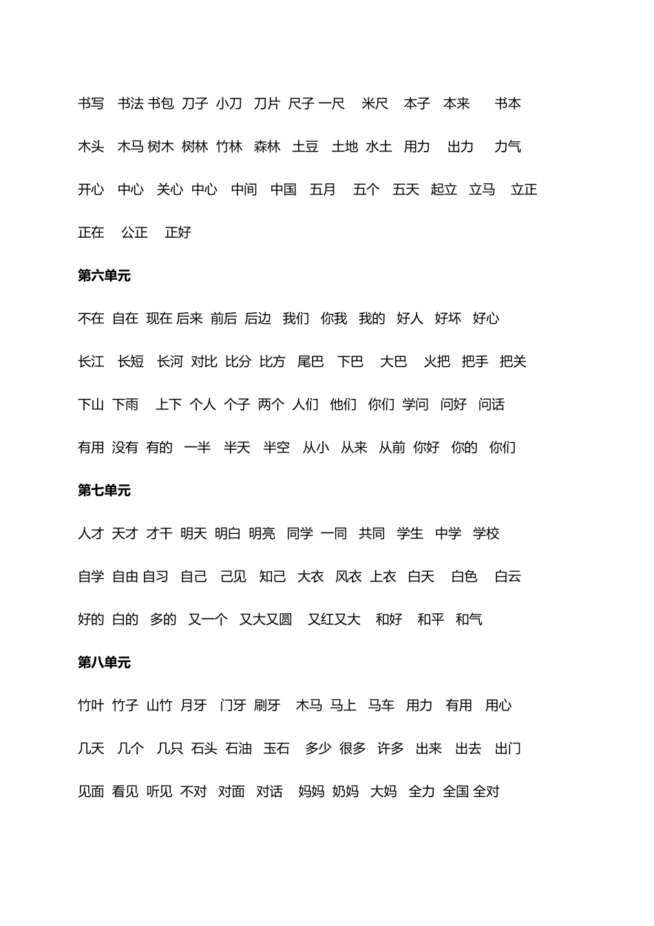 人教小学语文1上 分类资料归纳（8页）.docx_第2页