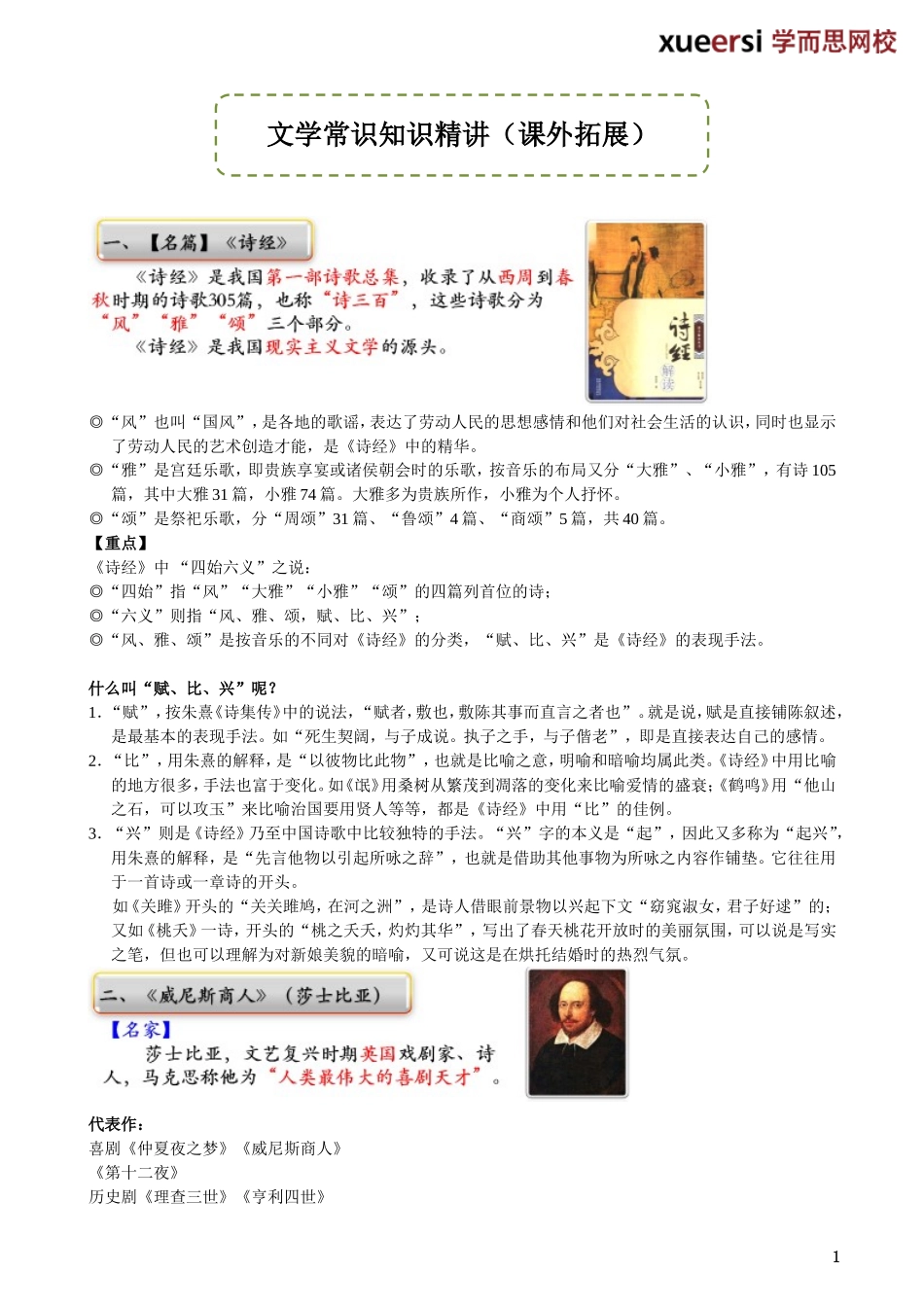 文学常识知识精讲（课外拓展）.doc_第1页