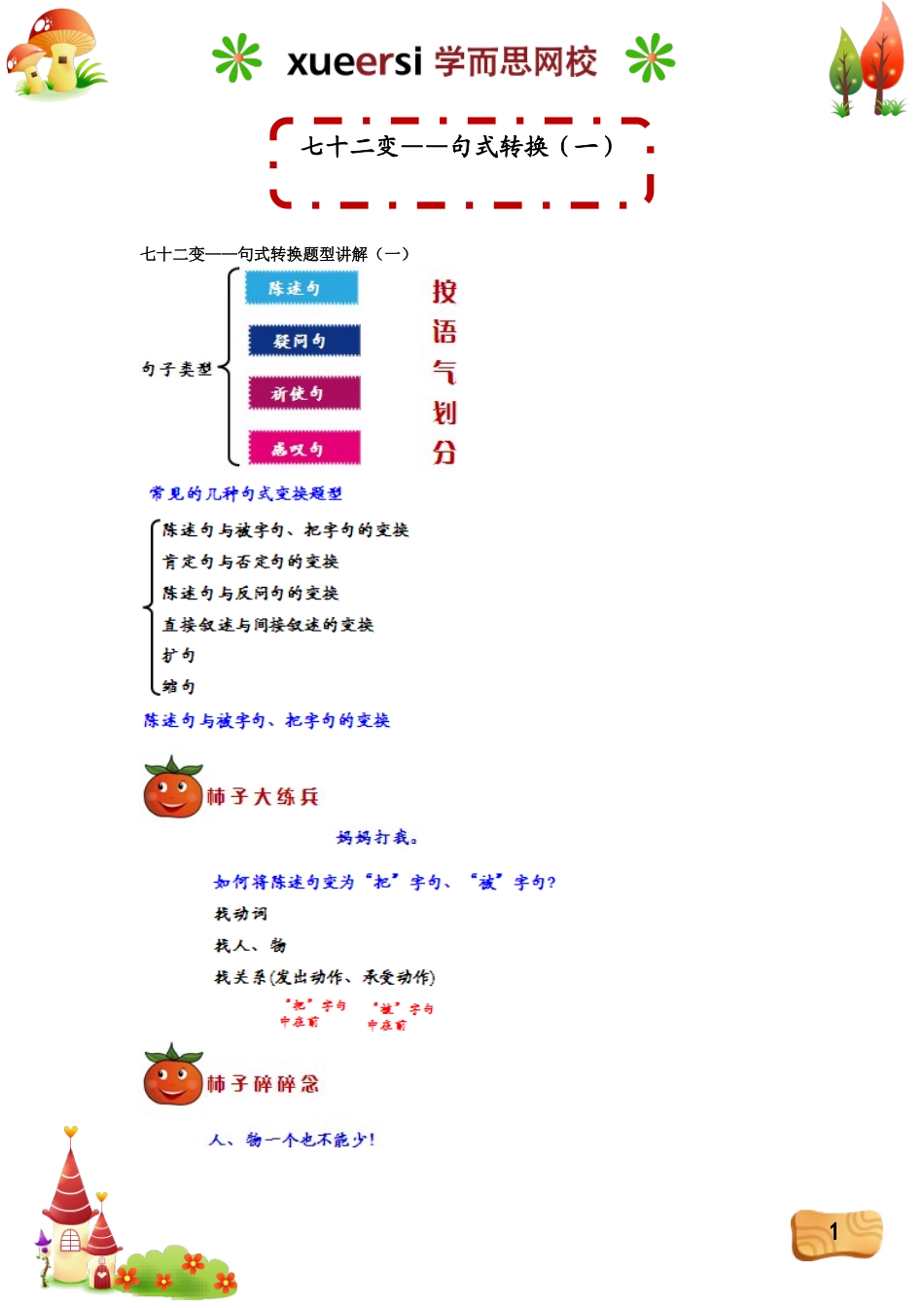 七十二变——句式转换（一）.doc_第1页