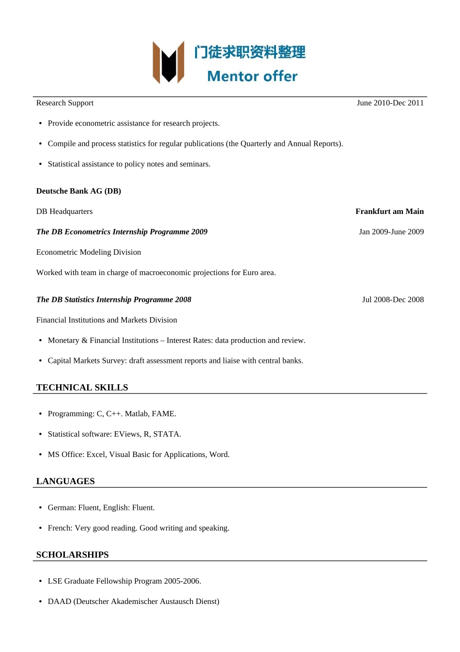 最美简历-银行类-银行风险控制岗位英文简历模板.doc_第2页