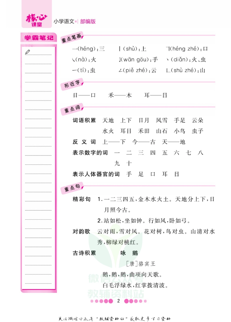 一年级上册语文部编版知识清单.pdf_第3页