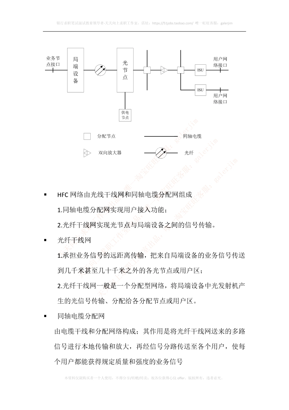 移动笔试知识点之--（通信类）混合光纤同轴电缆接入的基本概念.pdf_第2页