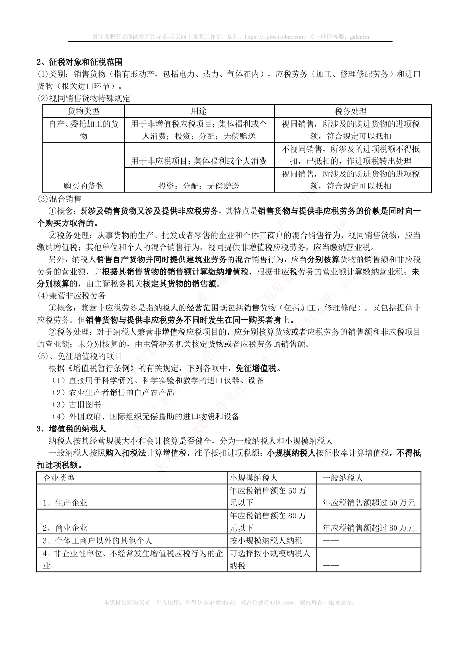 移动笔试知识点之--（财务类）税法主要知识点总结.pdf_第3页