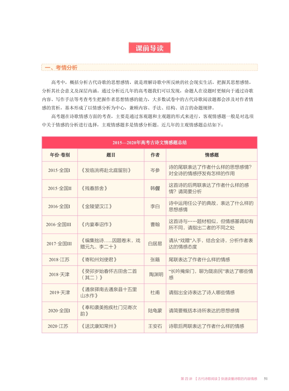 【2021暑】尖端班：第四讲【古代诗歌阅读】快速读懂诗歌的内容情感(1).pdf_第3页