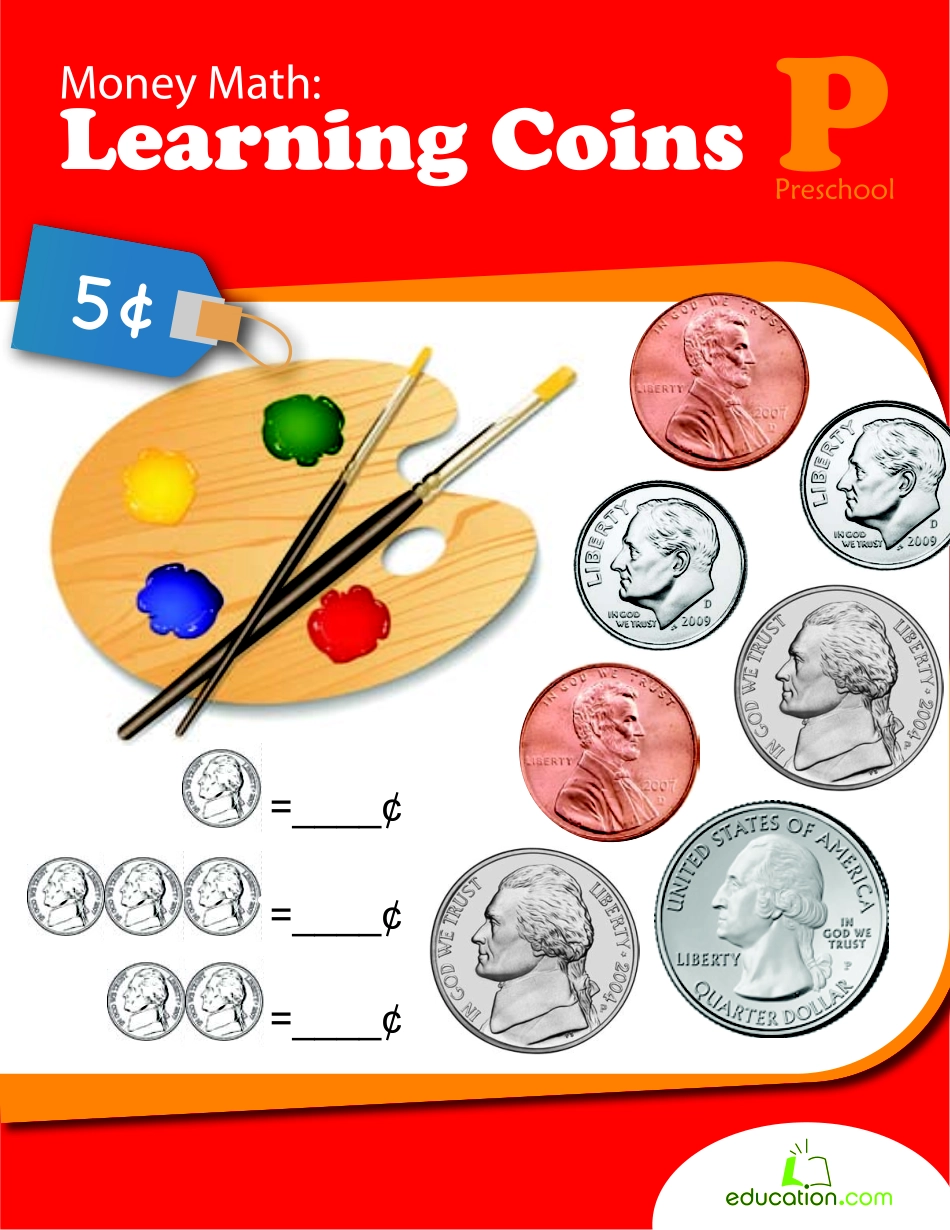 money math learning coins 关于钱的数学问题[jiaoyupan.com].pdf_第1页