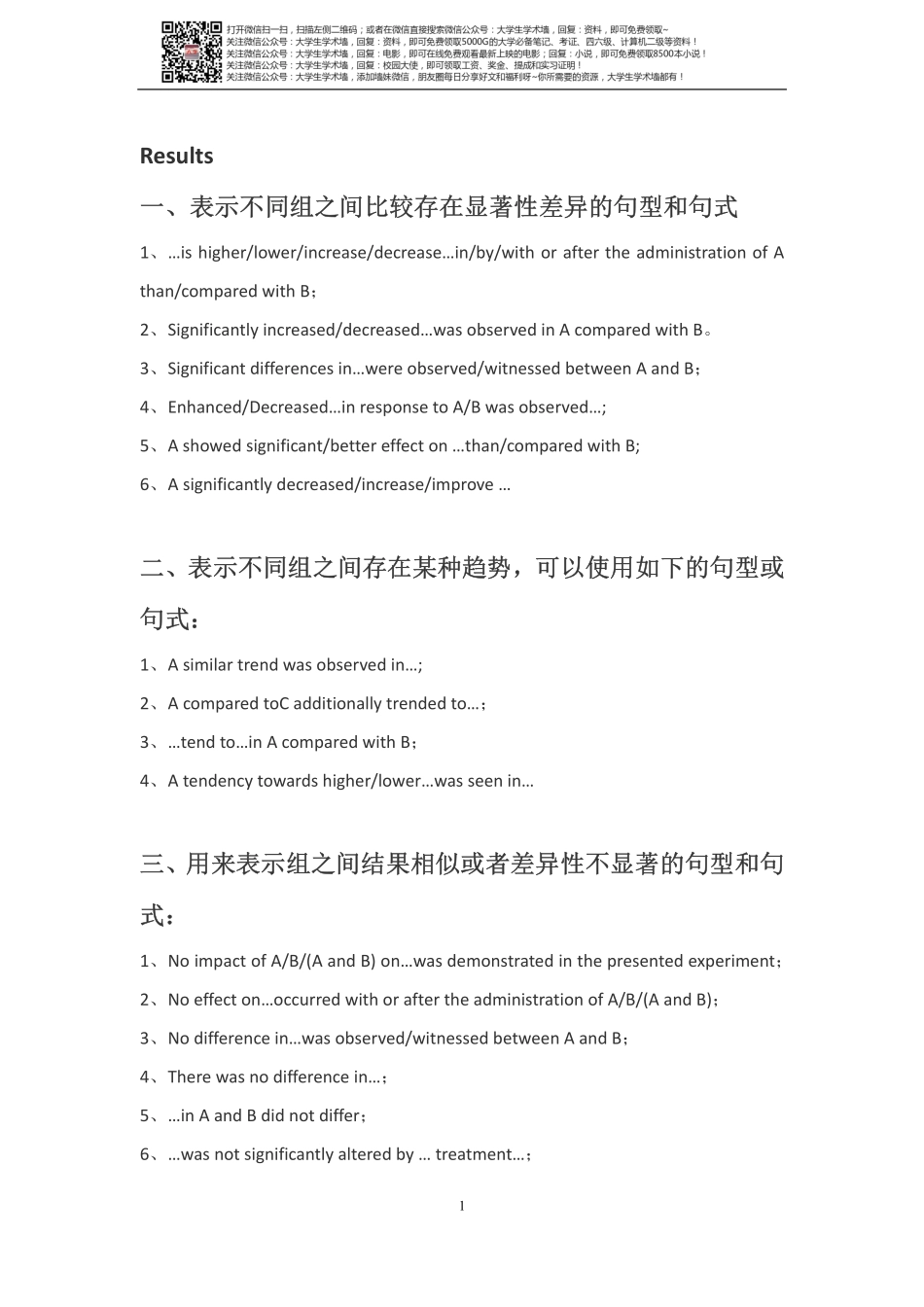 Results写作常用句型及句式-1.pdf_第1页