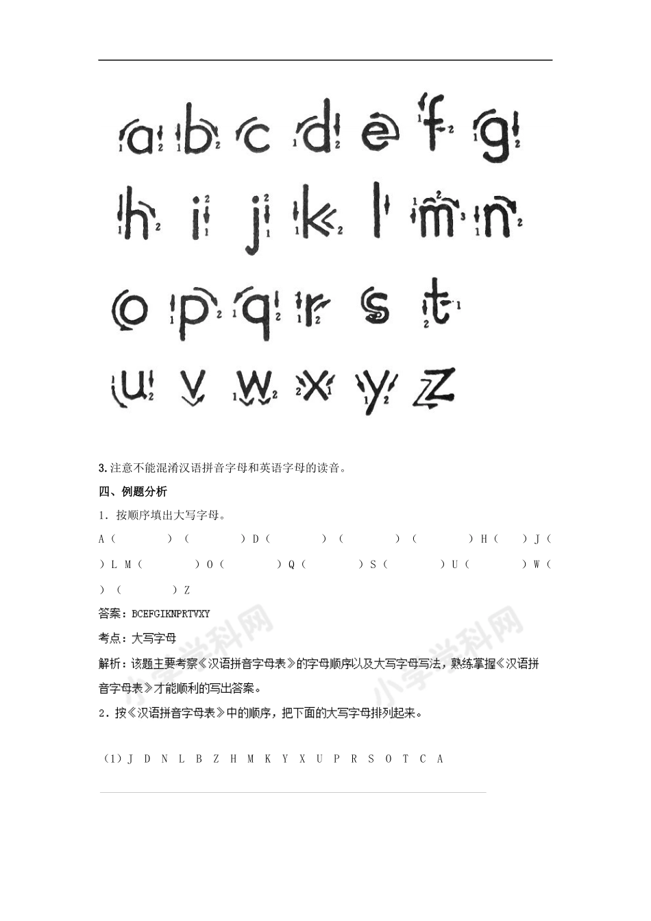 小升初语文知识点讲解及训练——汉语拼音字母表.docx_第3页