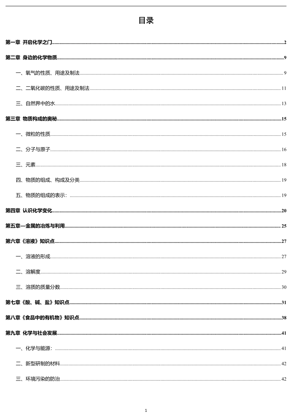 初中化学知识点总结(上下册).pdf_第1页