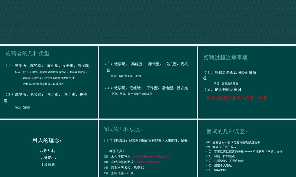 10 招聘经验及问题总结.ppt