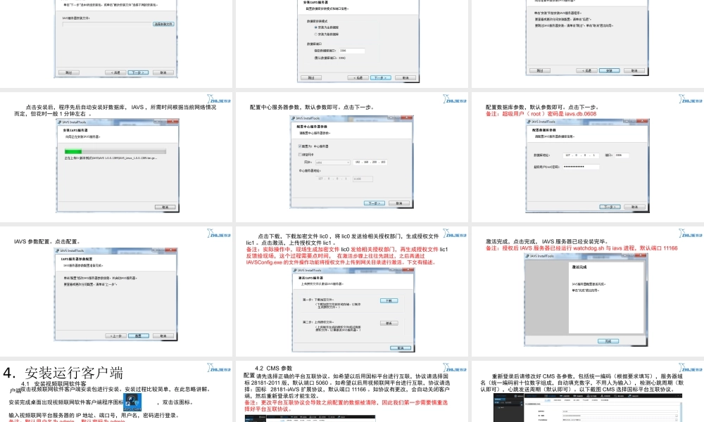 智能视频联网平台软件安装部署.pptx