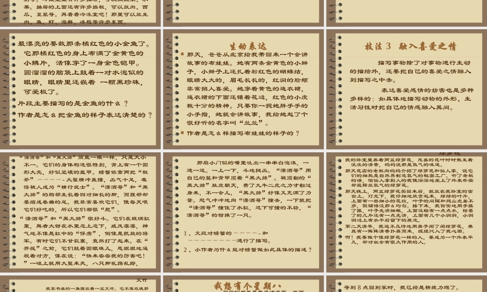 六年级上册第八单元作文（猪猪喜羊羊）.ppt