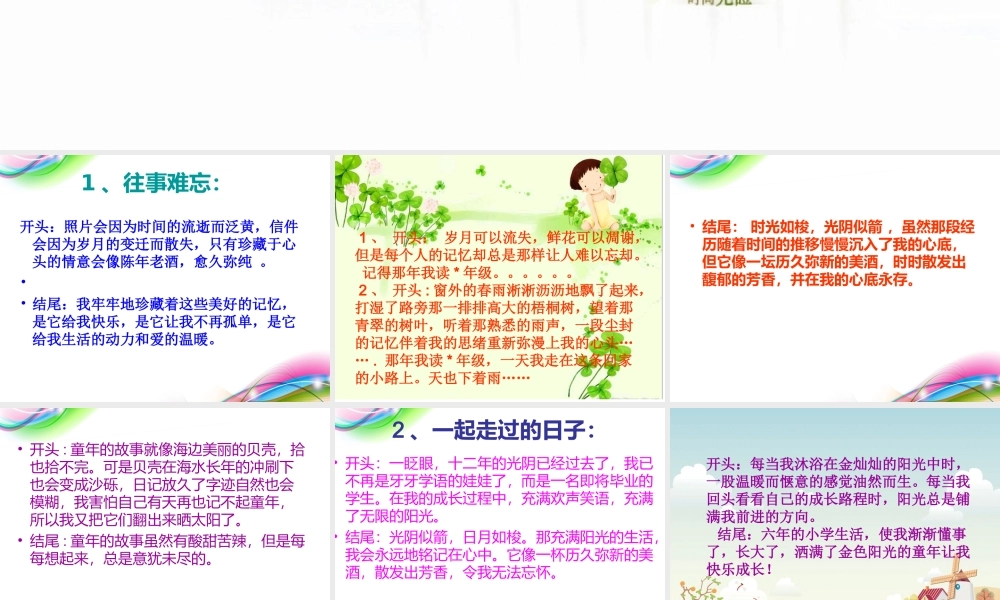 六年级精彩作文开头及结尾(原创)（猪猪喜羊羊）.ppt