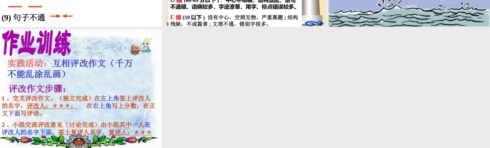 六年级下第三单元作文评改（猪猪喜羊羊）.ppt