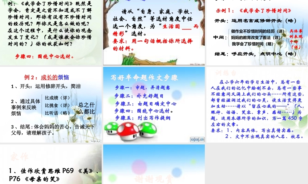 六年级作文指导课——半命题作文（猪猪喜羊羊）.pptx