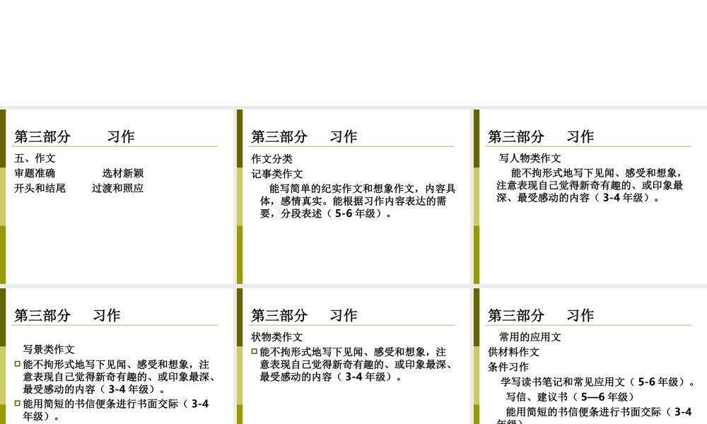人教版小学六年级语文上册总复习(10)（猪猪喜羊羊）.ppt
