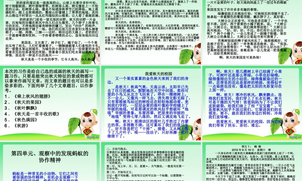 三年级上册第二单元 写自己熟悉的人的一件事 1（猪猪喜羊羊）.ppt