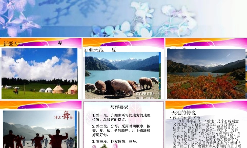 三年级上册第六单元 介绍自己去过的地方（写风景） 2（猪猪喜羊羊）.ppt