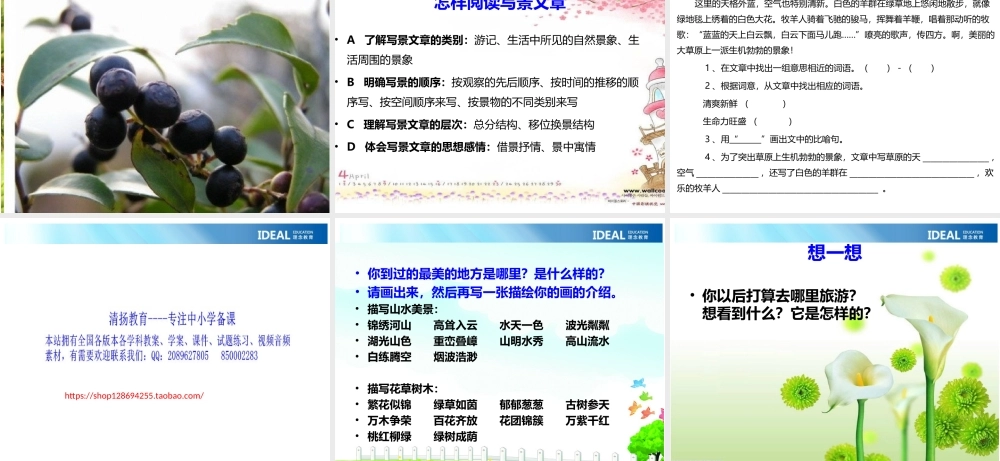 三年级写景作文 2（猪猪喜羊羊）.ppt