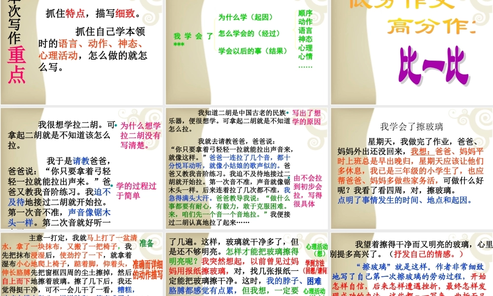 三年级下册第四单元 我学会了 3（猪猪喜羊羊）.ppt