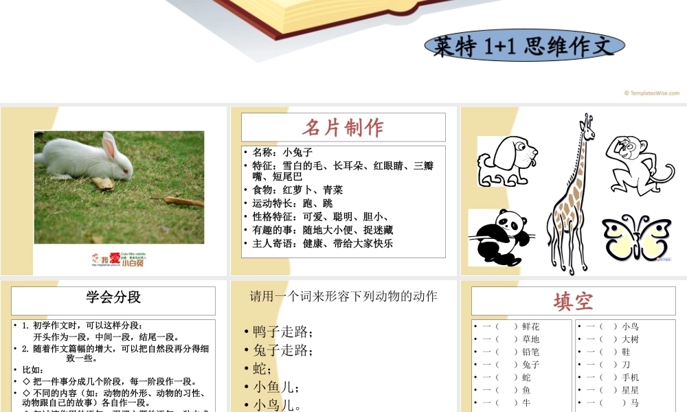 三年级作文第二讲（猪猪喜羊羊）.ppt