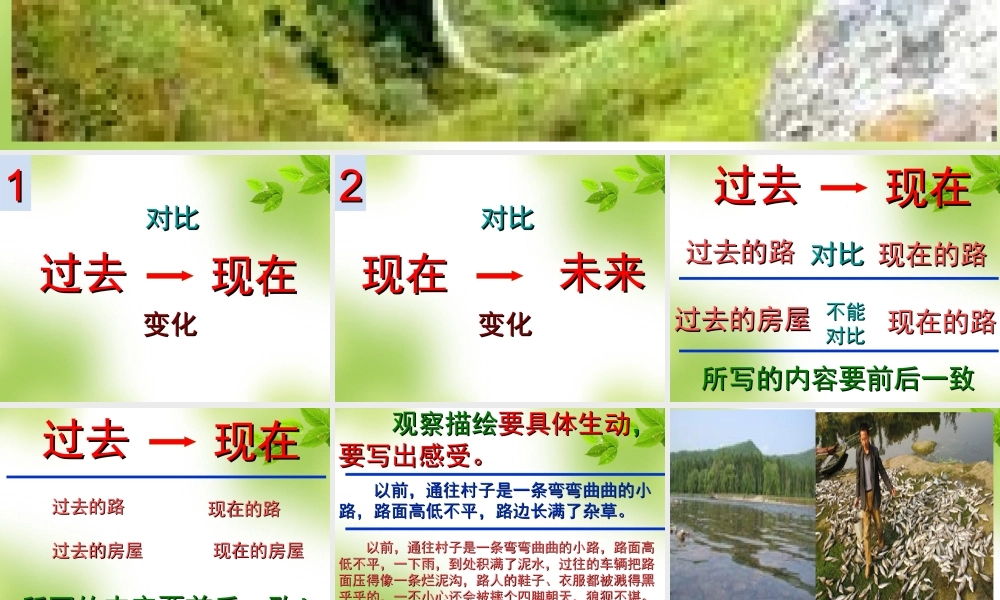 三年级作文--写家乡环境的变化 1（猪猪喜羊羊）.ppt