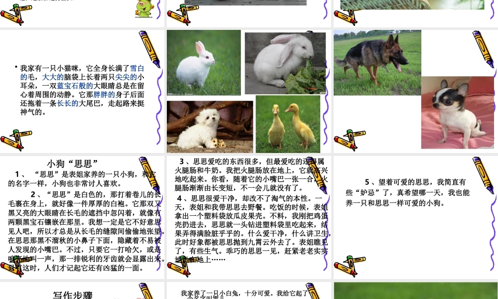 四年级语文上册第四单元作文 (2)（猪猪喜羊羊）.ppt
