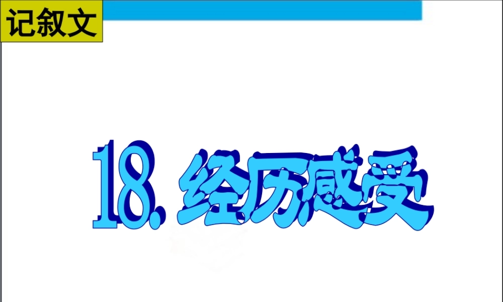 18.经历感受.ppt
