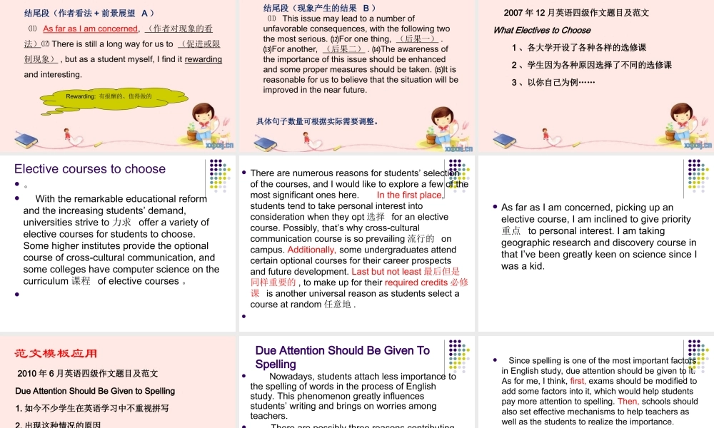 大学英语四级作文模板.ppt