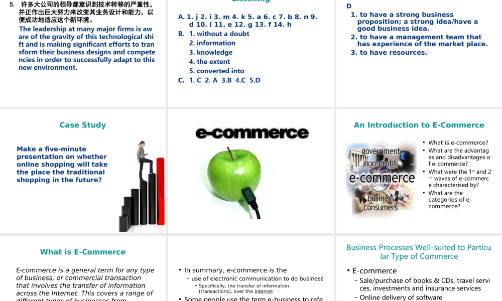 Unit Fifteen Electronic Business2011.ppt