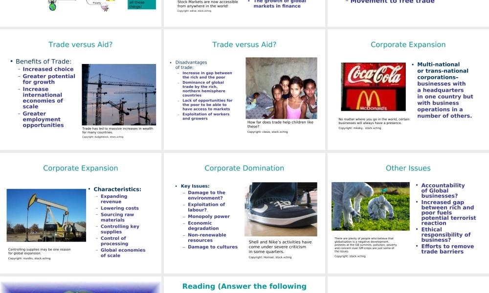 Unit One Globalization2011.ppt