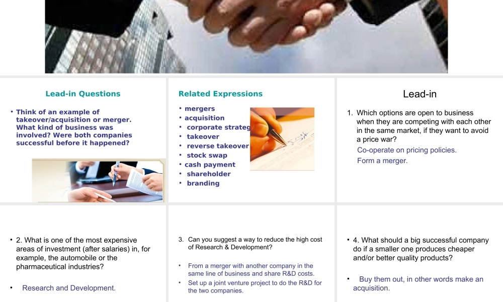 Unit Thirteen Mergers and Acquisitions2011.ppt