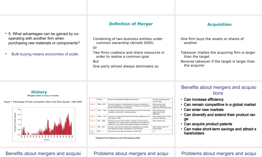 Unit Thirteen Mergers and Acquisitions2011.ppt