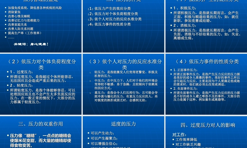 01 年末如何进行压力管理.ppt