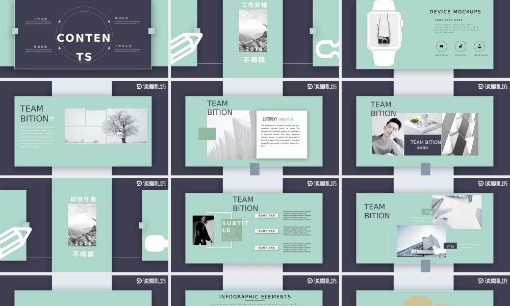 2019年中总结计划PPT模板.pptx