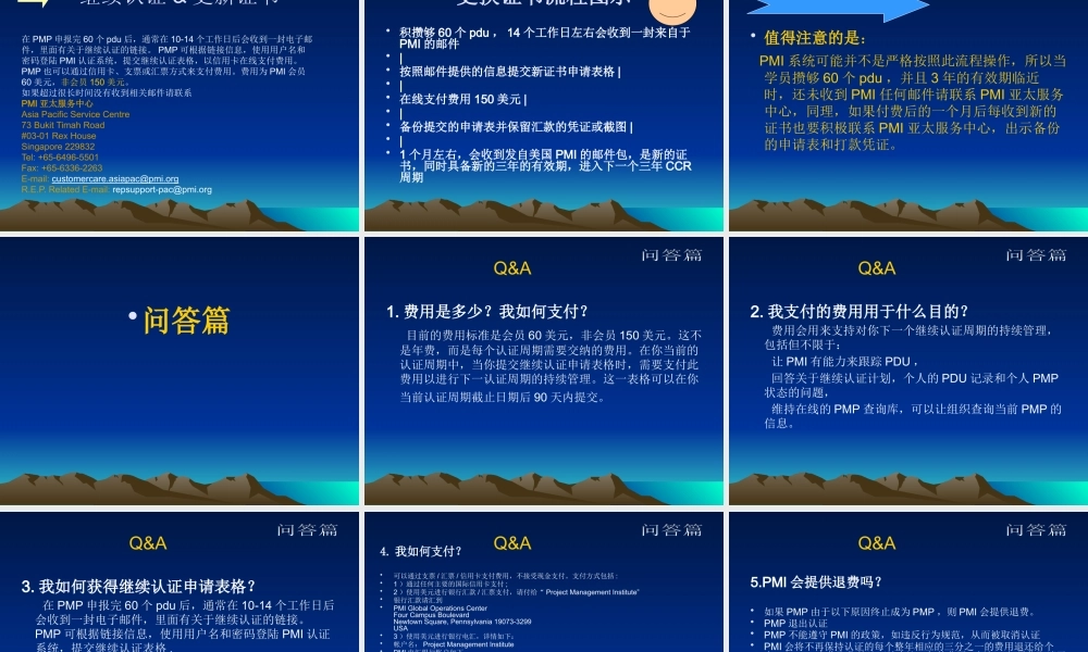 PMP资质维护-PDU积攒以及证书更新_2010.pptx