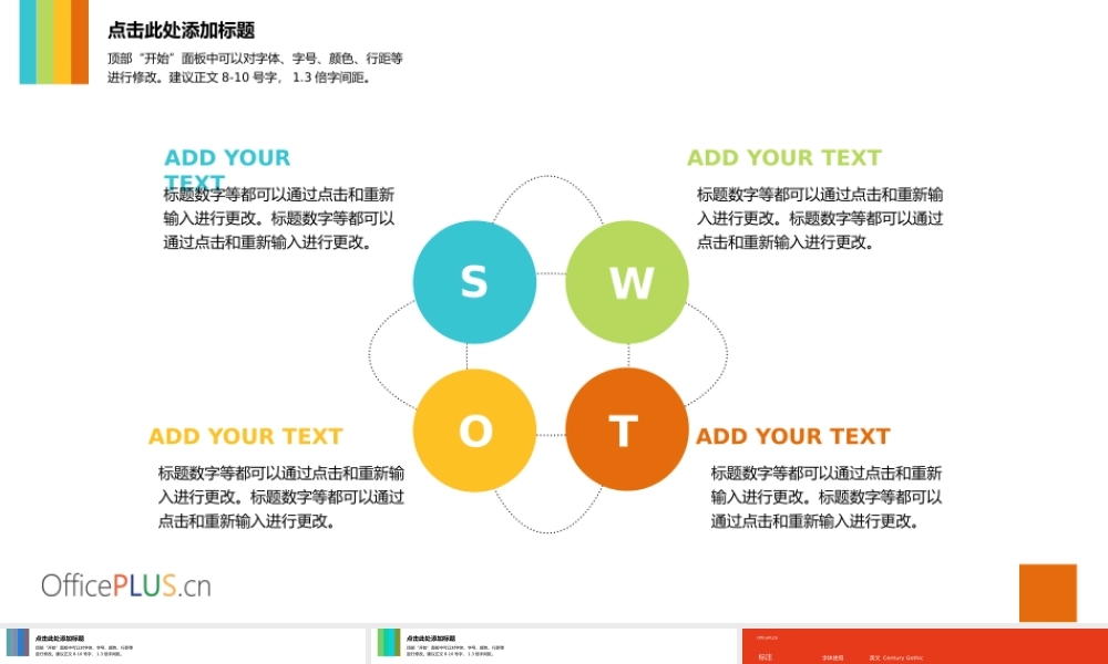 SWOT 分析图-商业图表-彩色时尚 3.pptx