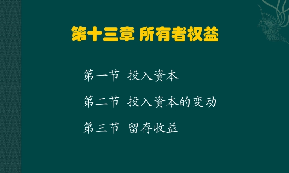 第十三章所有者权益.ppt