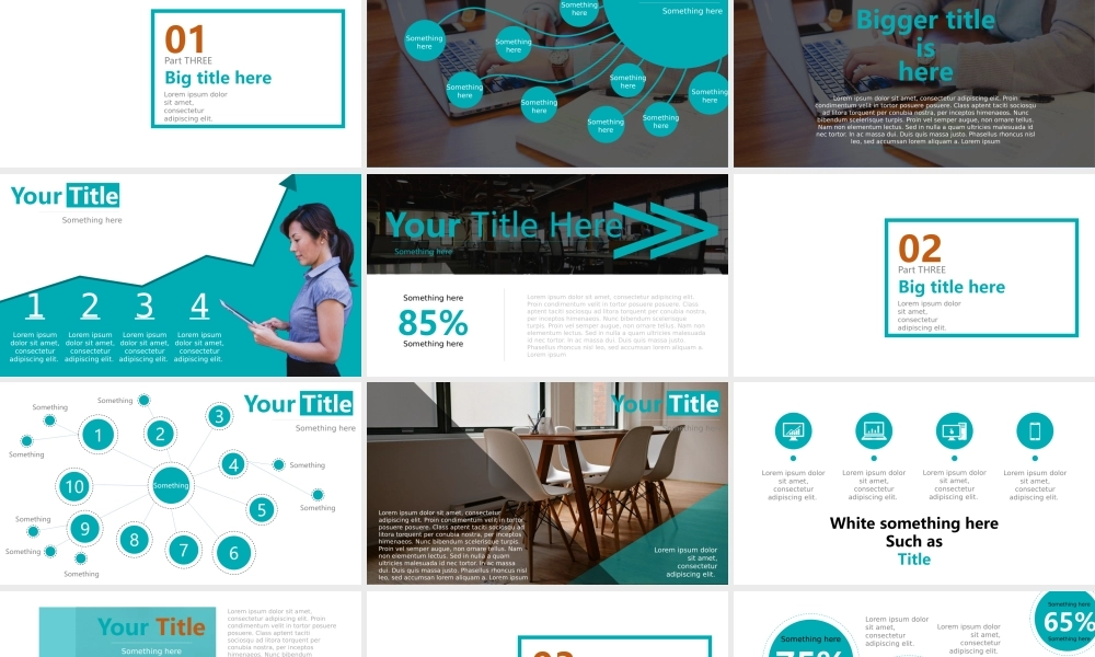 工作汇报-欧美大气-简洁青绿.pptx