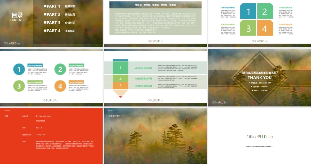 论文答辩-复古风-黄绿森林.pptx