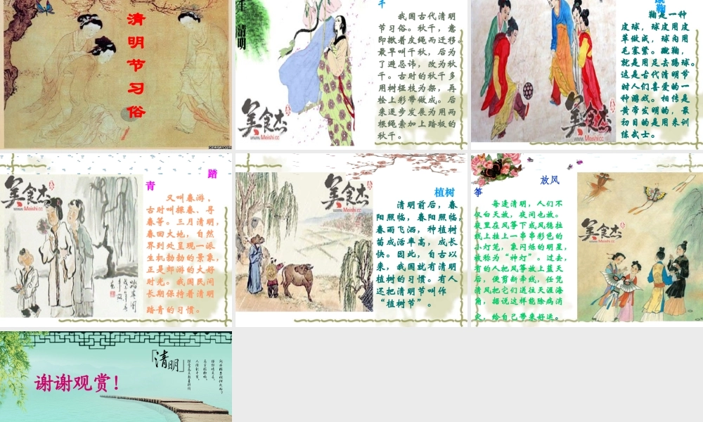 清明节的由来传统习俗PPT.ppt