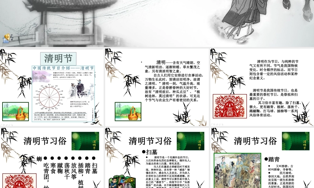 清明节介绍清明习俗PPT下载.ppt