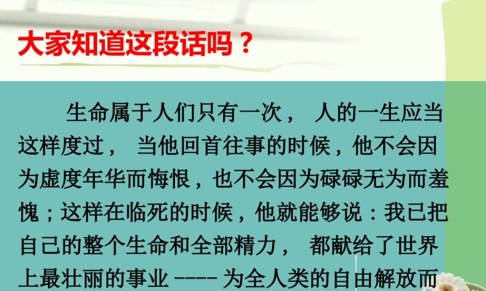 【14】名著导读PPT：《钢铁是怎样炼成的》.ppt