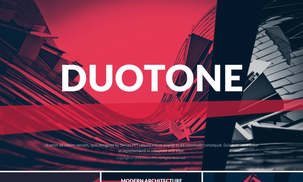 【模板8】Duotone Art：双色艺术模板.pptx