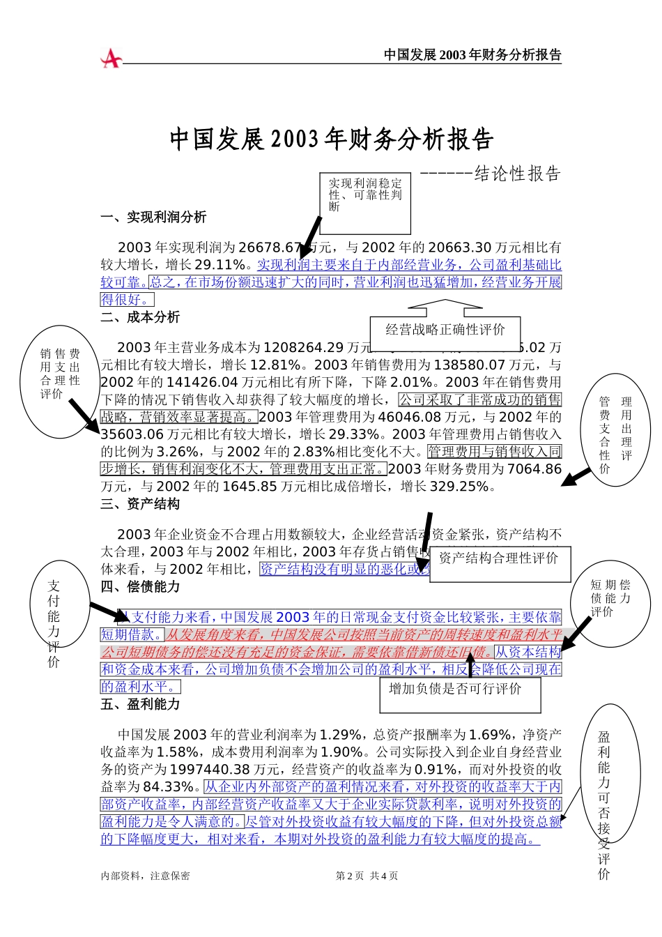 中国发展2003年财务分析报告(结论性报告).doc_第2页
