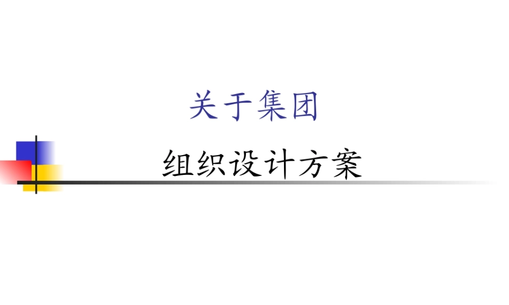 组织设计方案.ppt